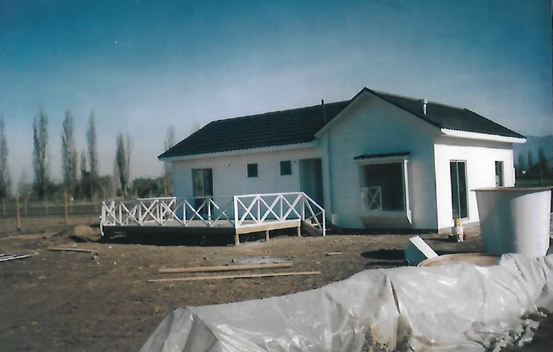Casa americana estructura en madera Padre Hurtado