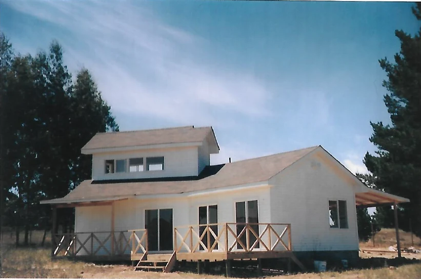 Casa americana estructura madera Algarrobo