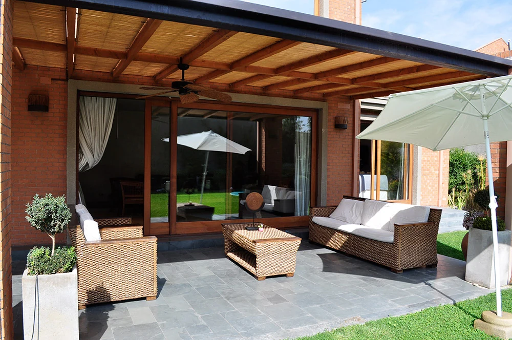 Terraza techada