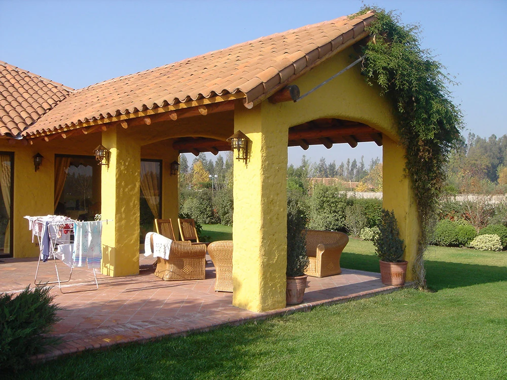 Terraza techada colonial